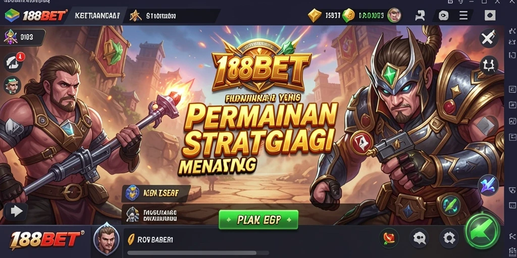 Tampilan gameplay mendebarkan dalam aplikasi strategi 188BET.