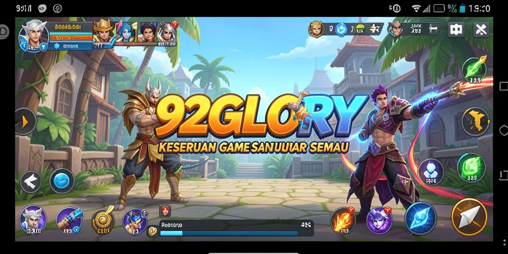 Tangkapan layar menampilkan keseruan gameplay 92GLORY.