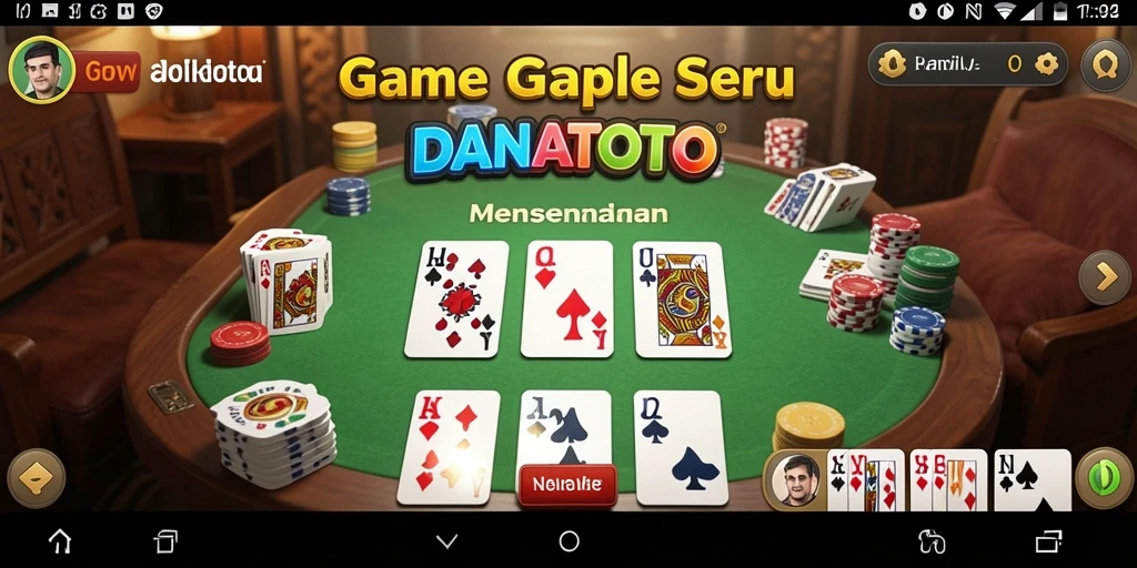 Tampilan gameplay seru Gaple di DANATOTO yang mengasyikkan.