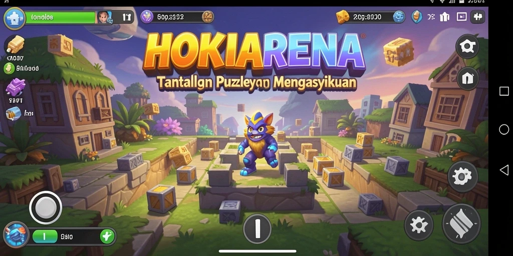Tampilan gameplay HOKIARENA yang penuh warna dan menarik.