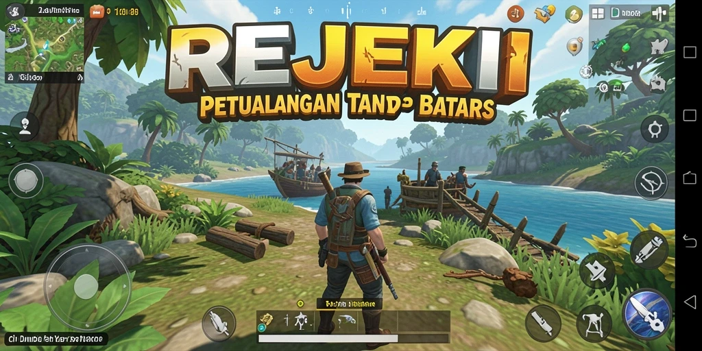 Tangkapan layar dari REJEKI menampilkan petualangan seru di dunia terbuka.