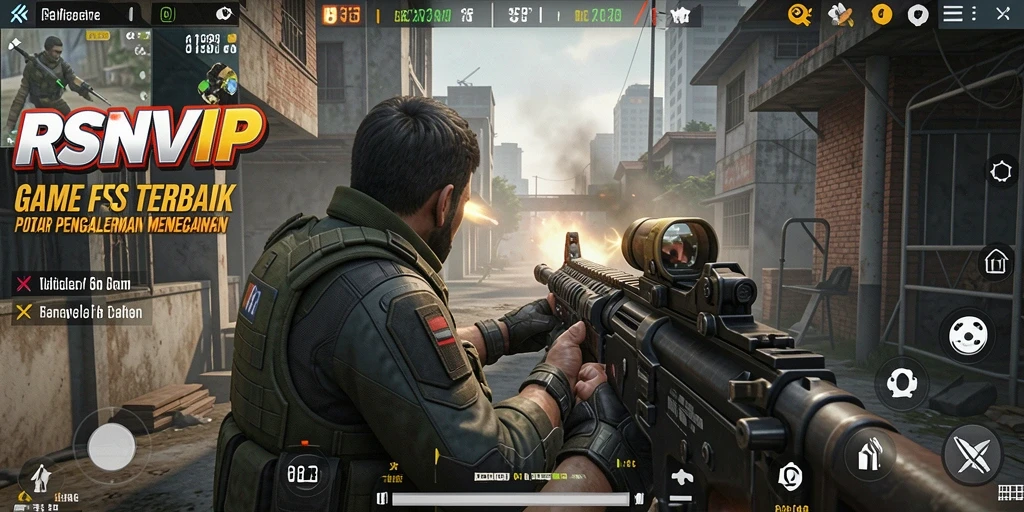 Gameplay RSNVIP yang mendebarkan dengan aksi tembak-menembak yang intens.