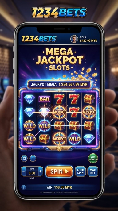 Ilustrasi proses unduh aplikasi 1234bets yang mudah dan cepat.